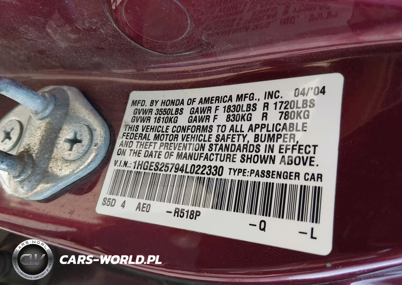 2004 Honda Civic Ex VIN:1HGES25794L022330 - 9