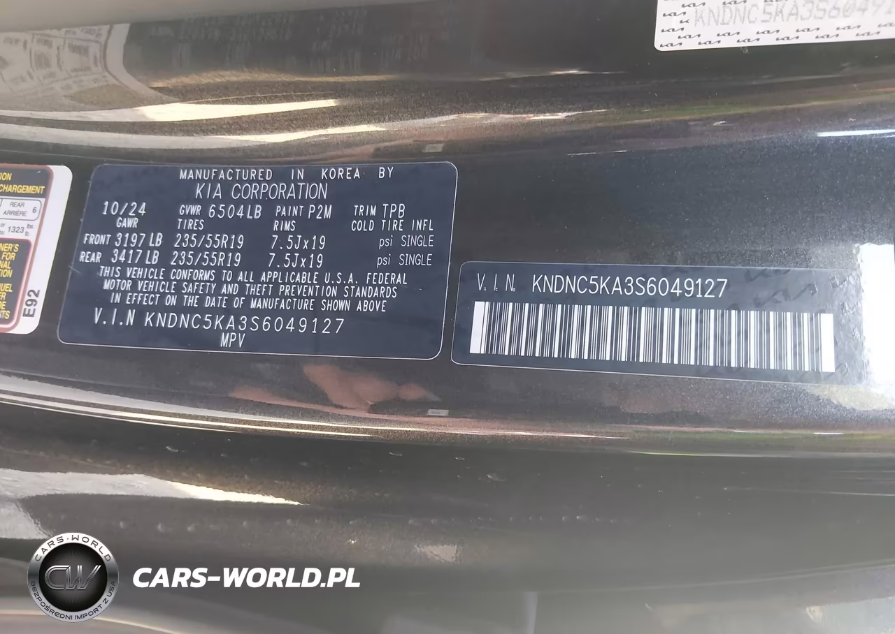 2025 Kia Carnival Mpv Hybrid Ex VIN:KNDNC5KA3S6049127 - 9
