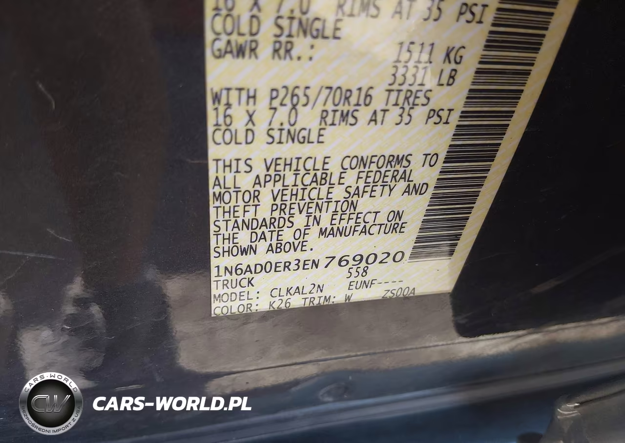 2014 Nissan Frontier Sv VIN:1N6AD0ER3EN769020 - 9