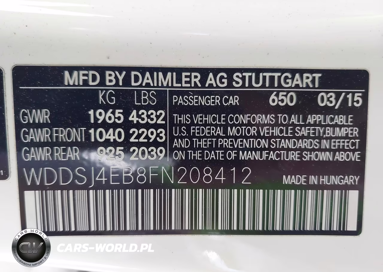 2015 Mercedes-Benz Cla 250 VIN:WDDSJ4EB8FN208412 - 9