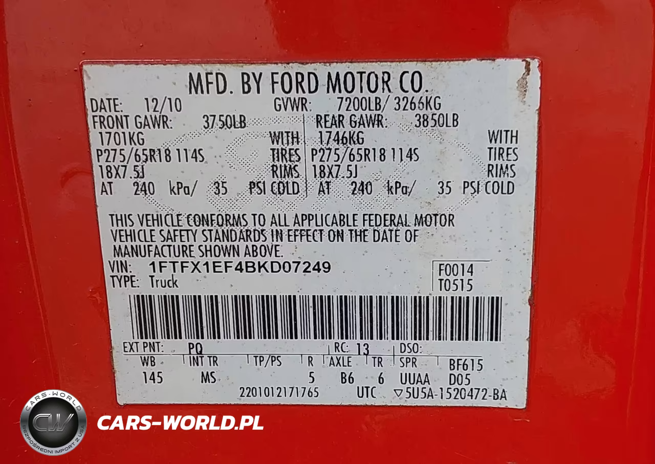 2011 Ford F-150 Xlt VIN:1FTFX1EF4BKD07249 - 9