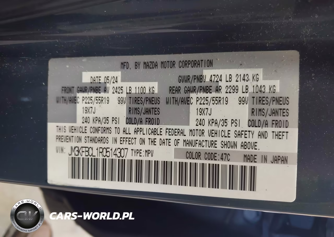 2024 Mazda Cx-5 2.5 S Carbon Edition VIN:JM3KFBCL1R0514307 - 9
