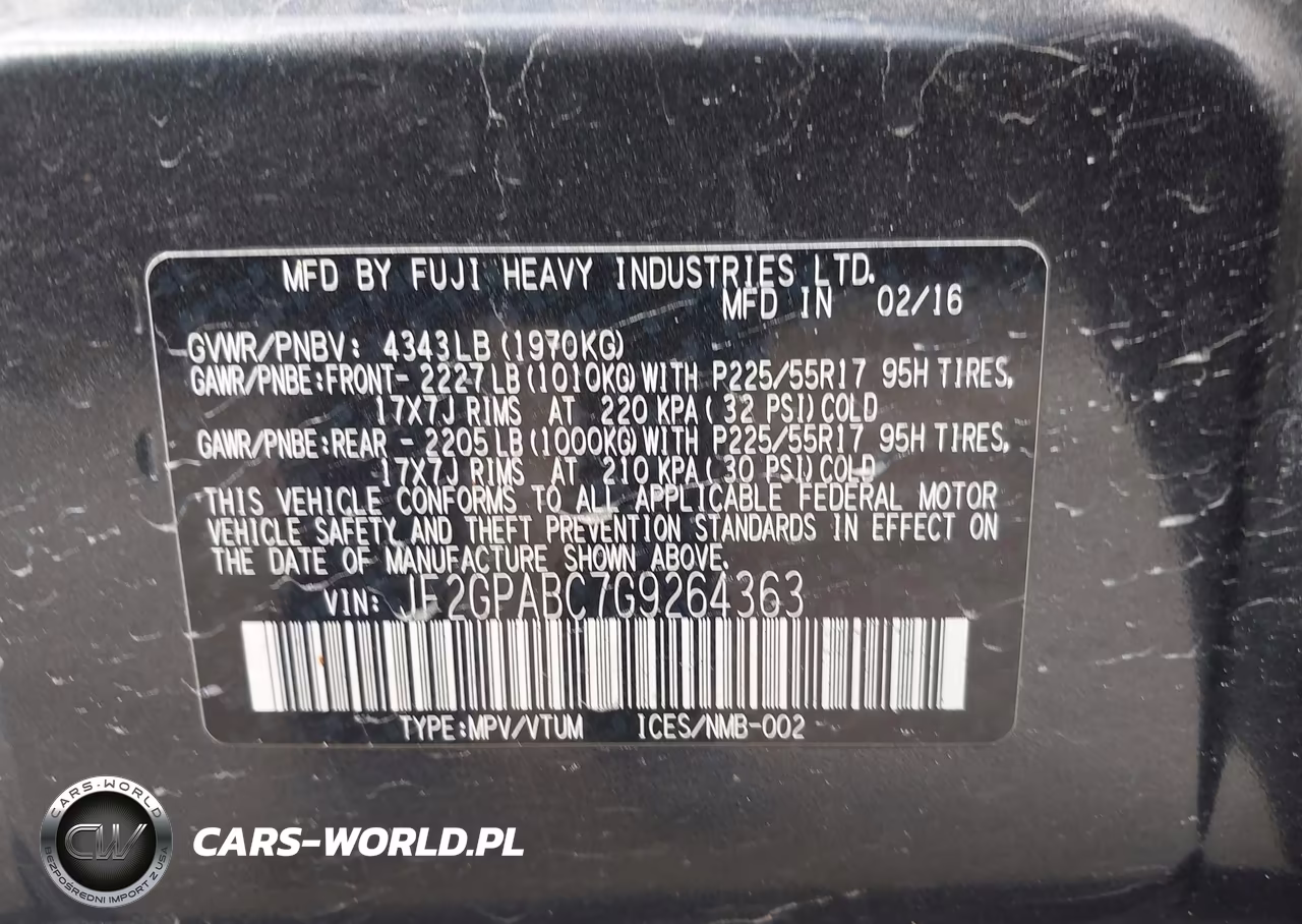 2016 Subaru Crosstrek 2.0I Premium VIN:JF2GPABC7G9264363 - 9