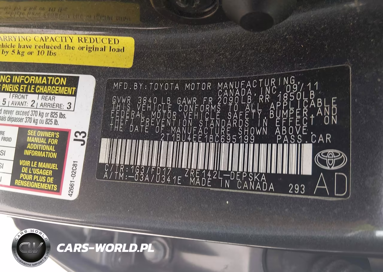 2011 Toyota Corolla S VIN:2T1BU4EE1BC695199 - 9