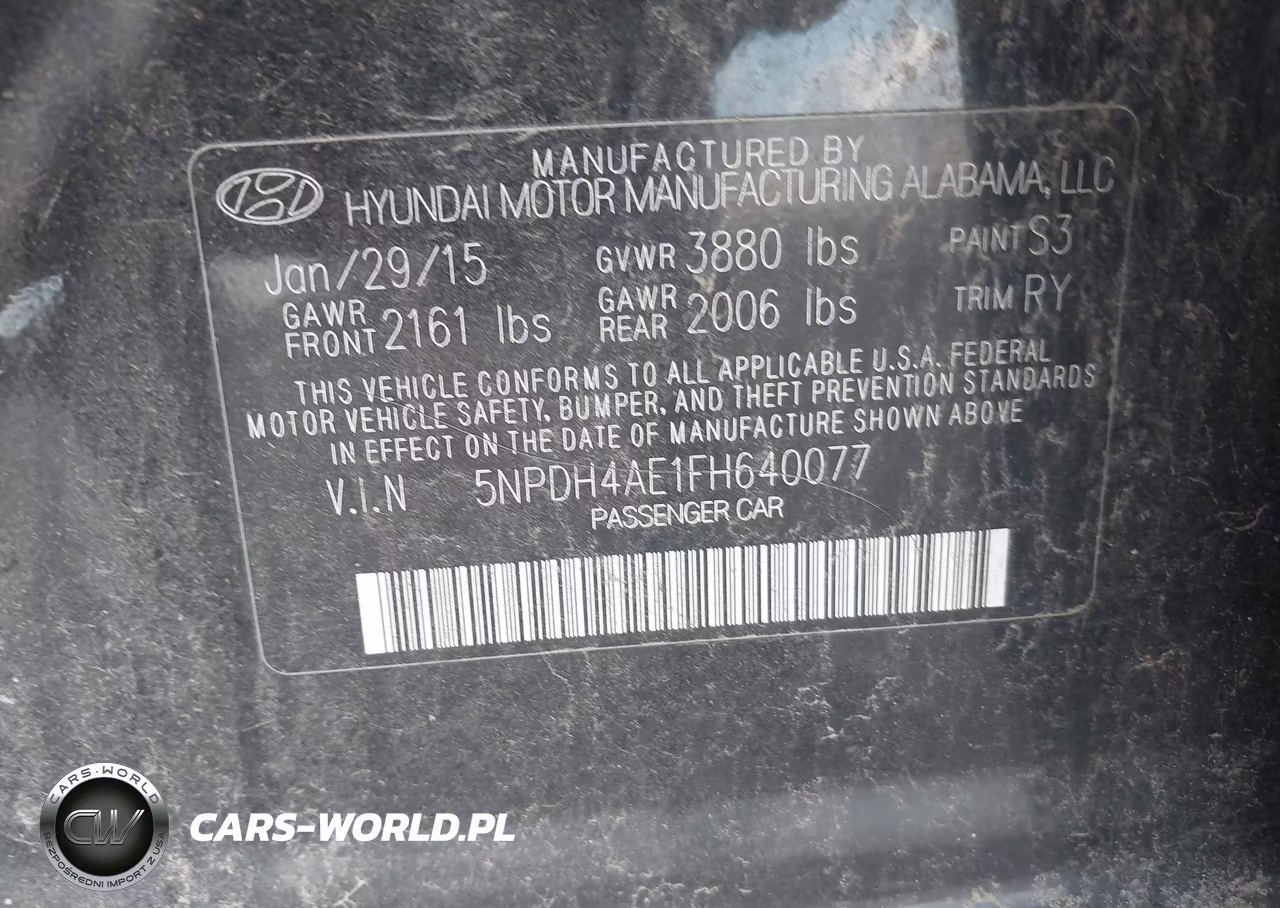 2015 Hyundai Elantra Se VIN:5NPDH4AE1FH640077 - 9