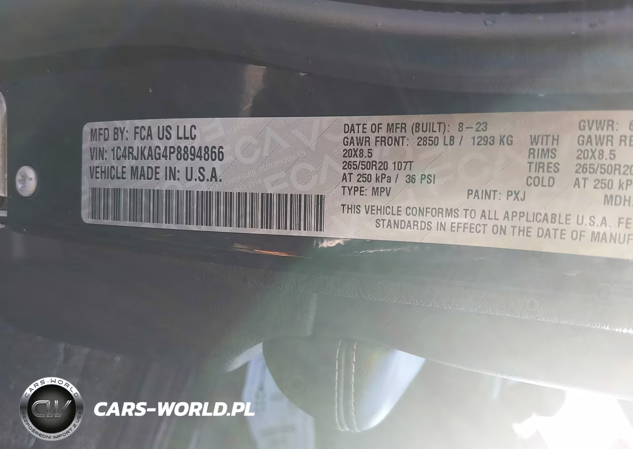 2023 Jeep Grand Cherokee L Altitude 4X4 VIN:1C4RJKAG4P8894866 - 9