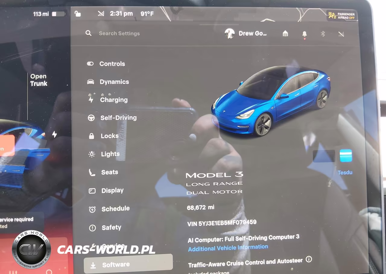 2021 Tesla Model 3 Long Range Dual Motor All-Wheel Drive VIN:5YJ3E1EB5MF079459 - 7