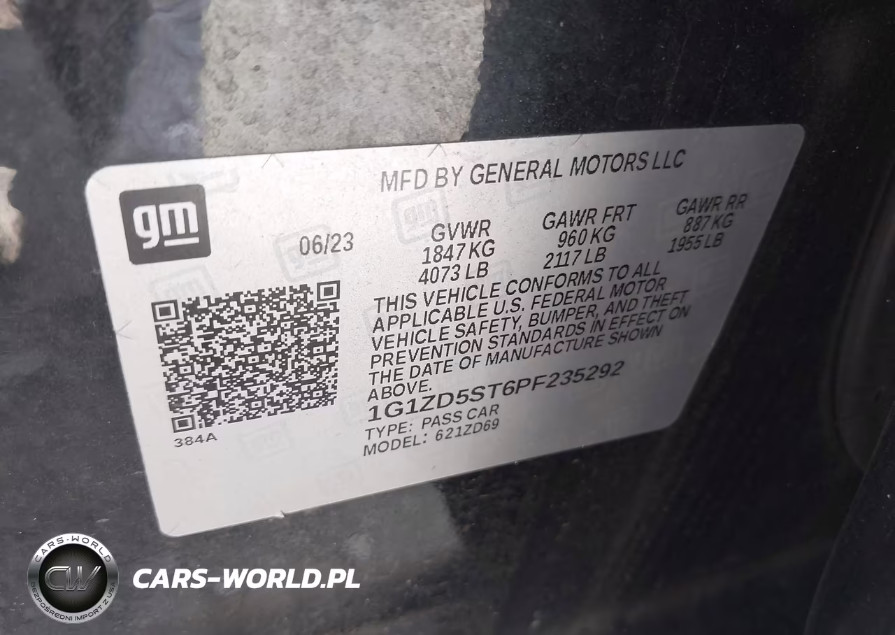 2023 Chevrolet Malibu Fwd 1Lt VIN:1G1ZD5ST6PF235292 - 9