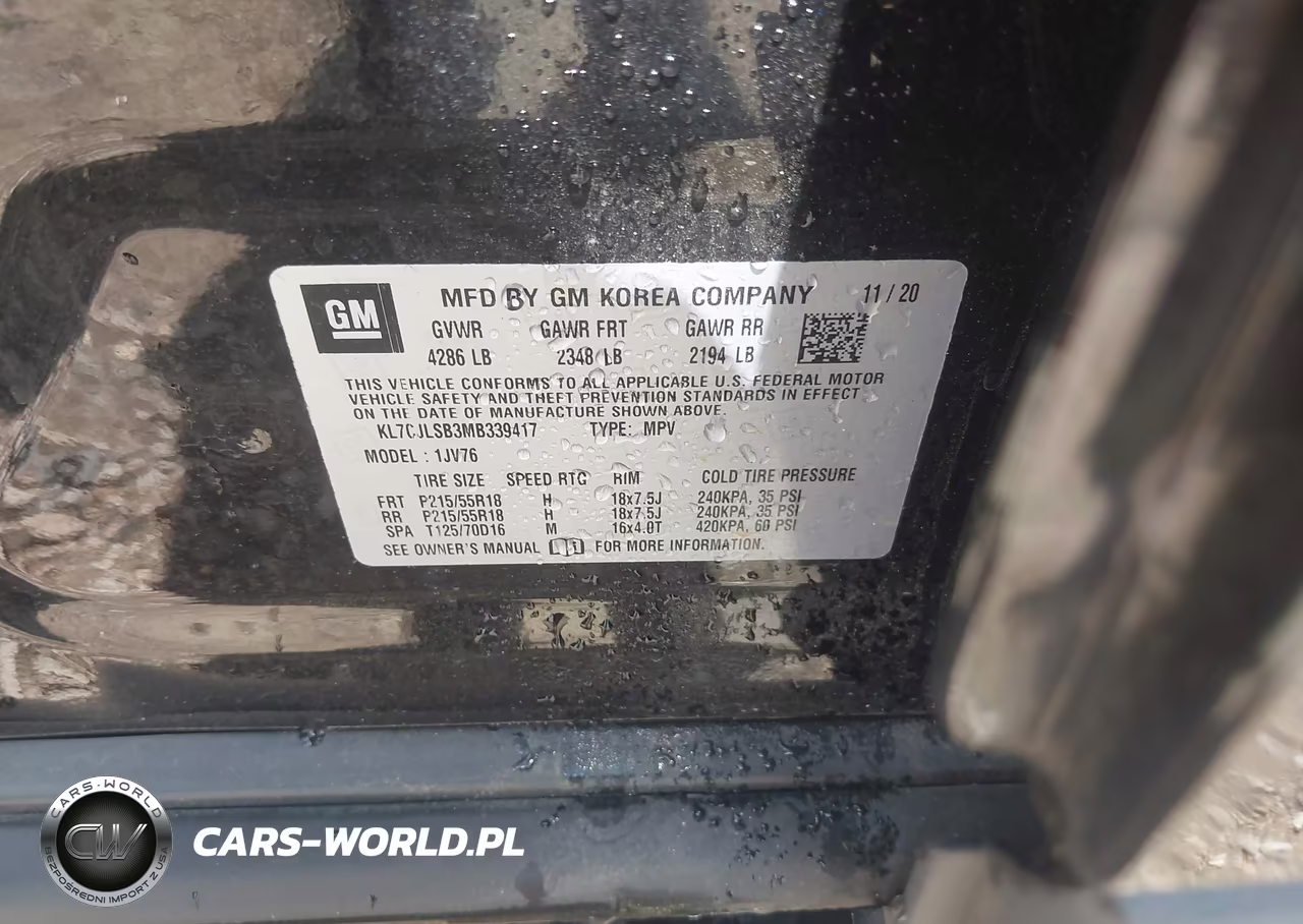2021 Chevrolet Trax Fwd Lt VIN:KL7CJLSB3MB339417 - 9