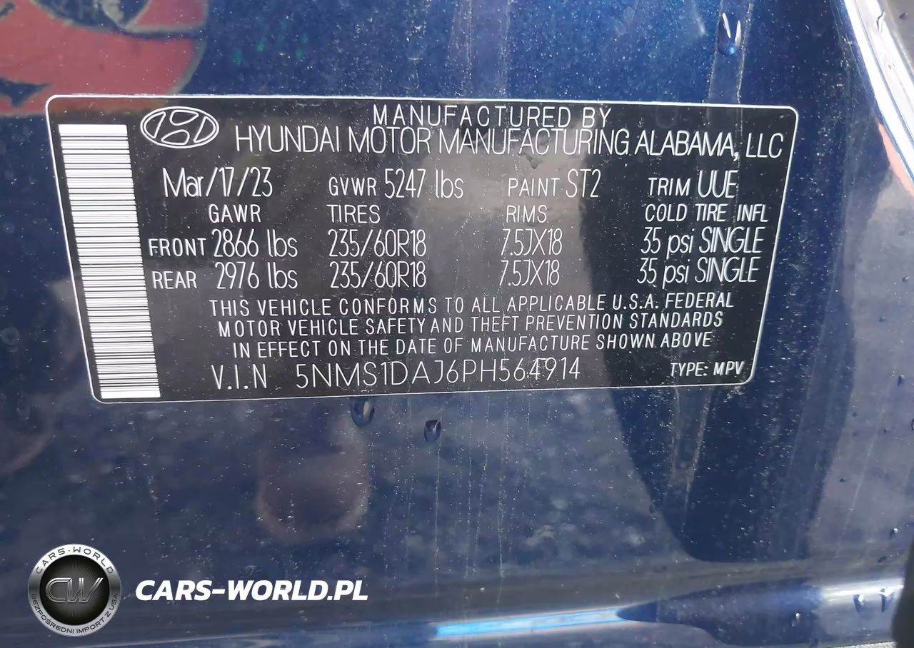 2023 Hyundai Santa Fe Se VIN:5NMS1DAJ6PH564914 - 9