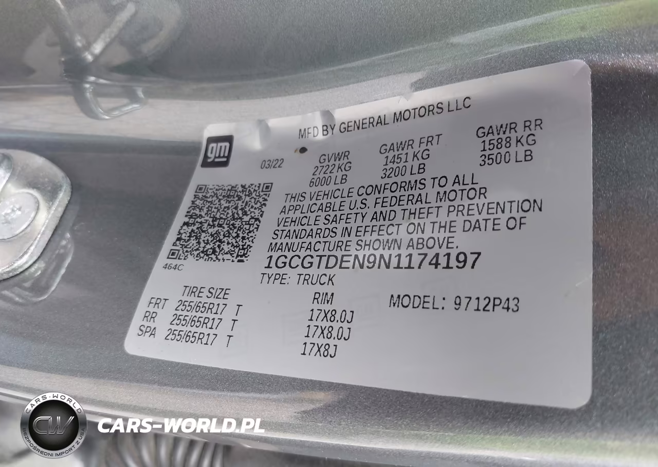 2022 Chevrolet Colorado 4Wd Short Box Z71 VIN:1GCGTDEN9N1174197 - 9