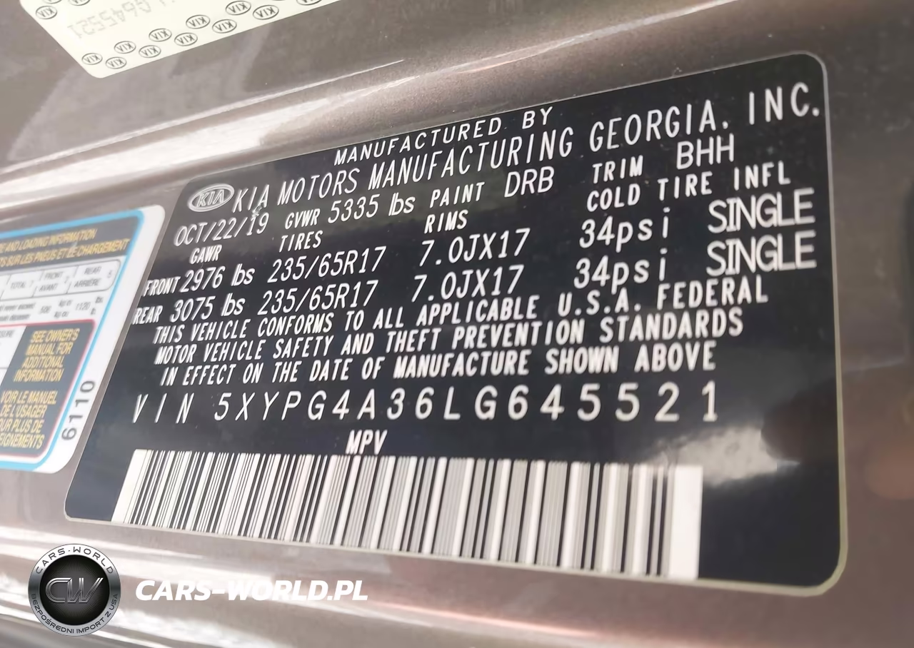2020 Kia Sorento 2.4L Lx VIN:5XYPG4A36LG645521 - 9