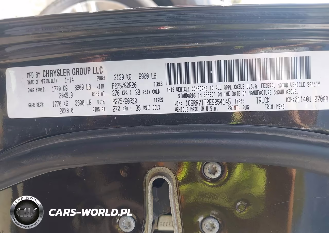 2014 Ram 1500 Big Horn VIN:1C6RR7TT2ES254145 - 9