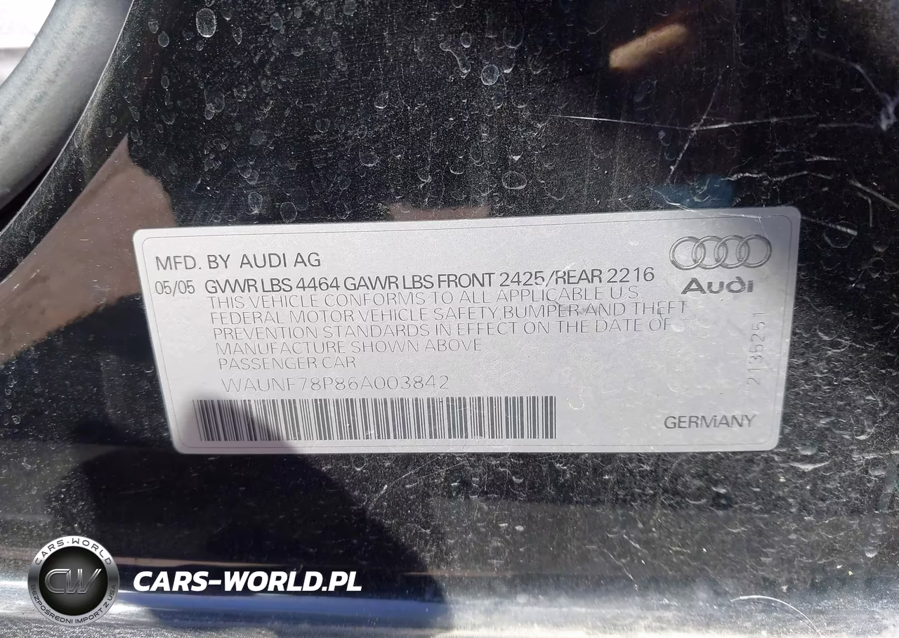 2006 Audi A3 2.0T VIN:WAUNF78P86A003842 - 9