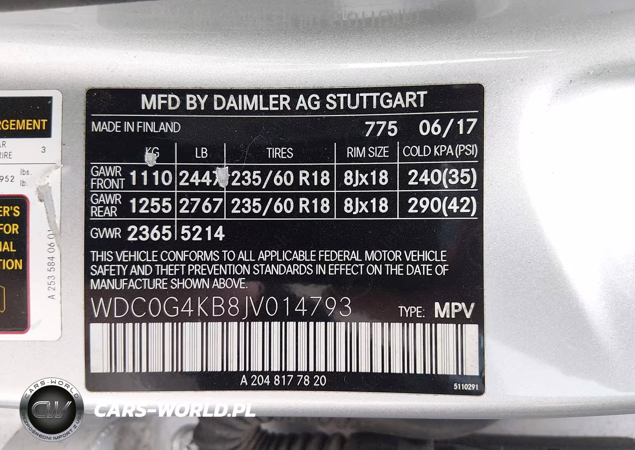 2018 Mercedes-Benz Glc 300 4Matic VIN:WDC0G4KB8JV014793 - 9