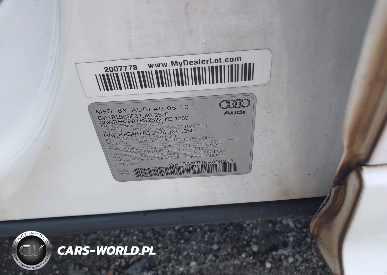 2011 Audi Q5 3.2 Premium Plus VIN:WA1DKAFP1BA009223 - 9