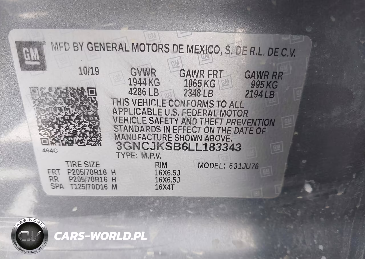 2020 Chevrolet Trax Fwd Ls VIN:3GNCJKSB6LL183343 - 9