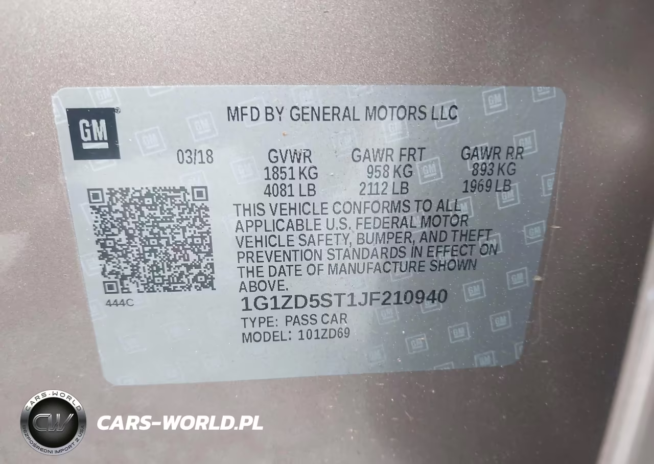 2018 Chevrolet Malibu Lt VIN:1G1ZD5ST1JF210940 - 9
