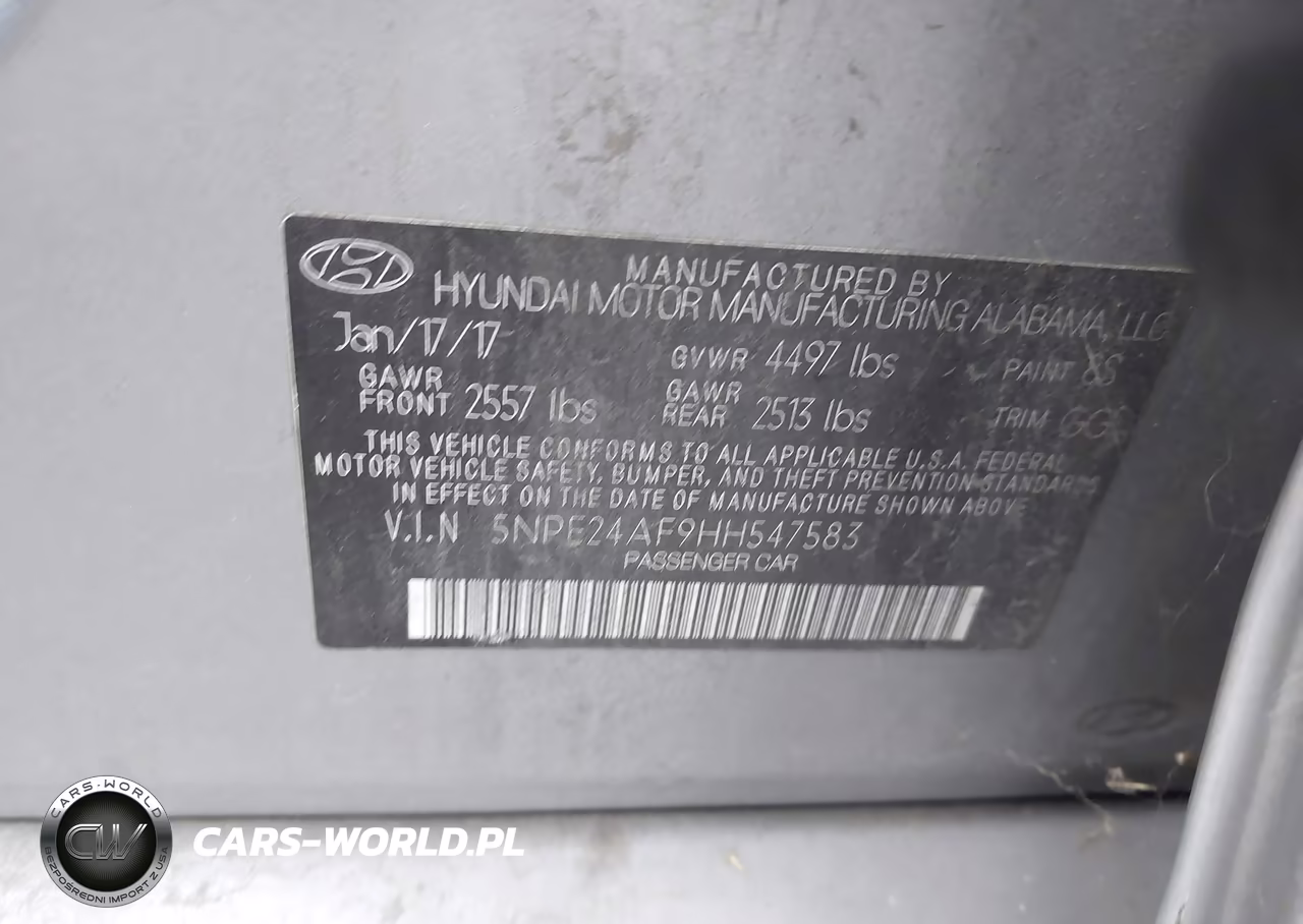2017 Hyundai Sonata VIN:5NPE24AF9HH547583 - 9
