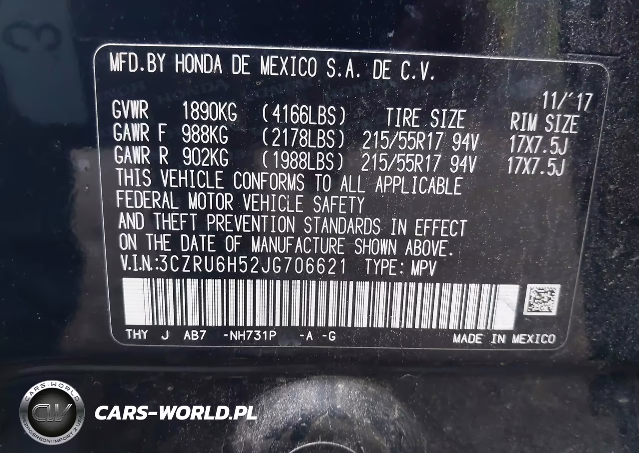 2018 Honda Hr-V Ex VIN:3CZRU6H52JG706621 - 9