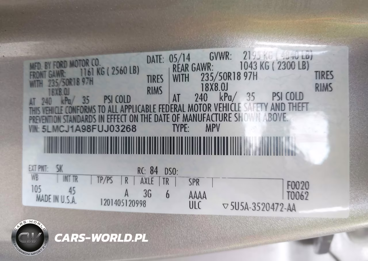 2015 Lincoln Mkc VIN:5LMCJ1A98FUJ03268 - 9