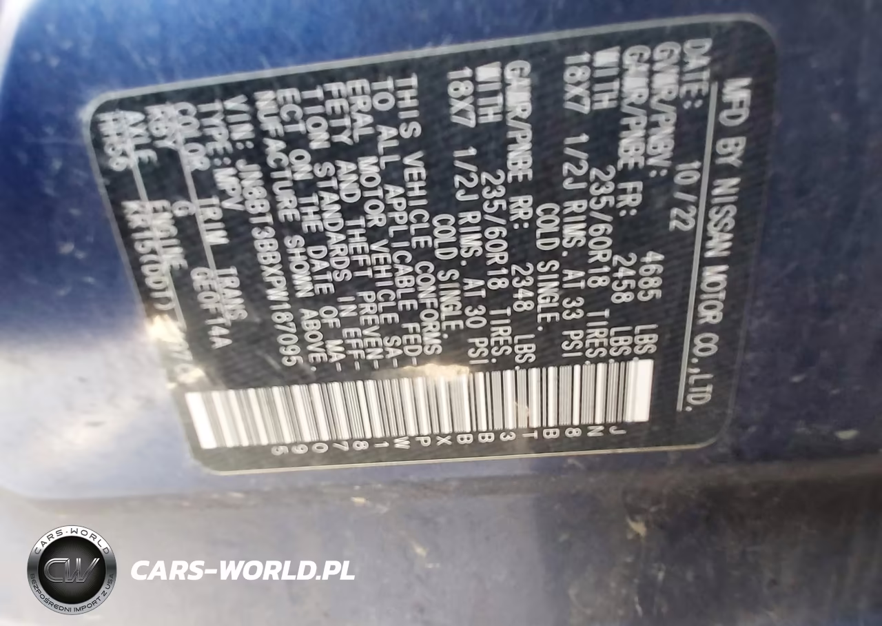2023 Nissan Rogue Sv Intelligent Awd VIN:JN8BT3BBXPW187095 - 9