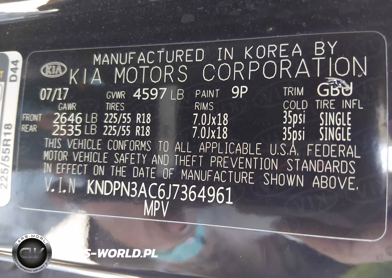 2018 Kia Sportage Ex VIN:KNDPN3AC6J7364961 - 9