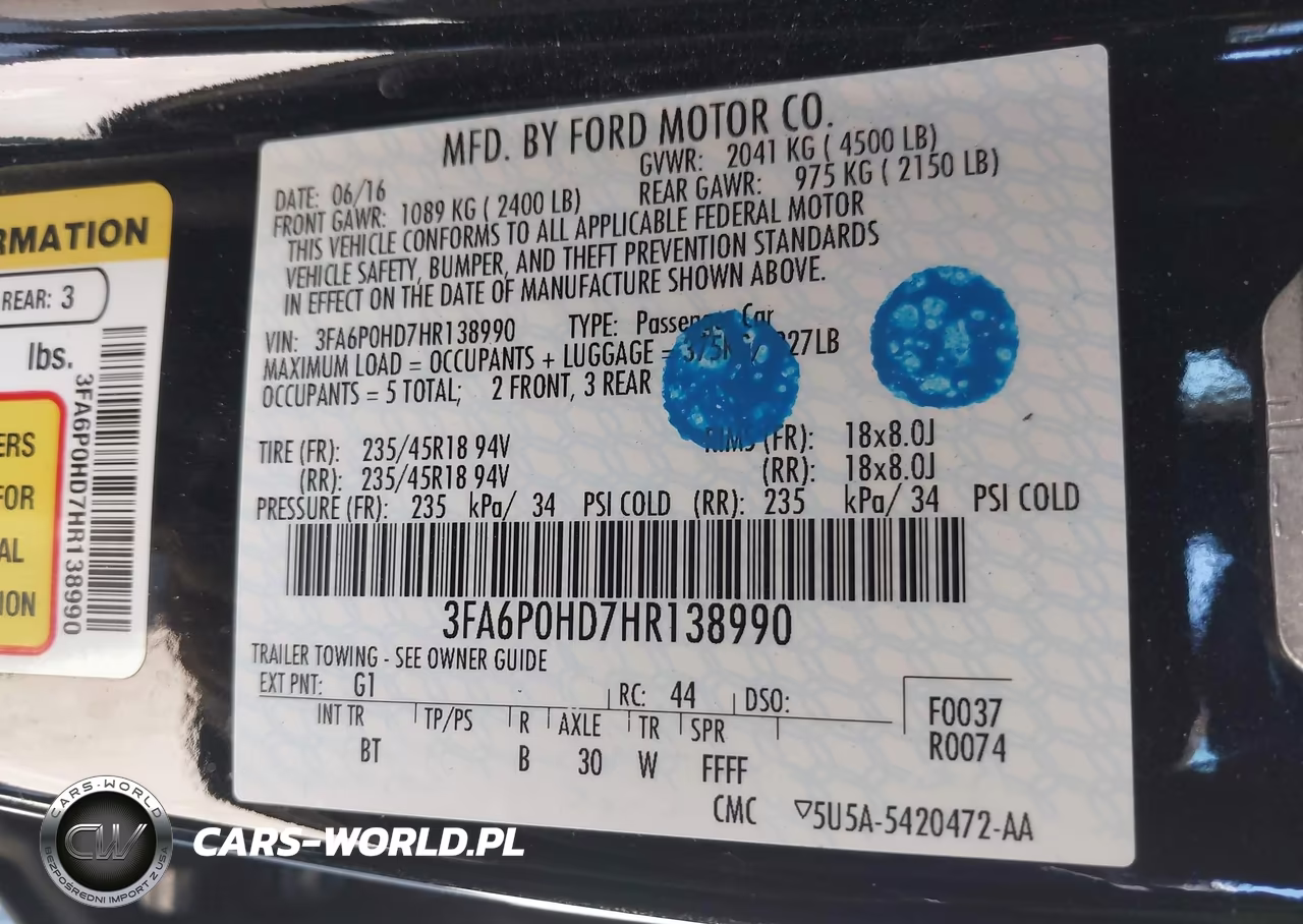 2017 Ford Fusion Se VIN:3FA6P0HD7HR138990 - 9