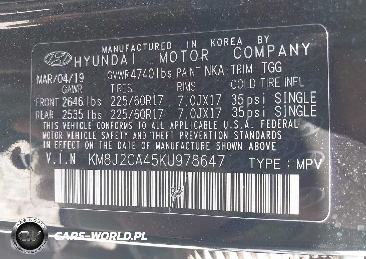2019 Hyundai Tucson Se VIN:KM8J2CA45KU978647 - 9