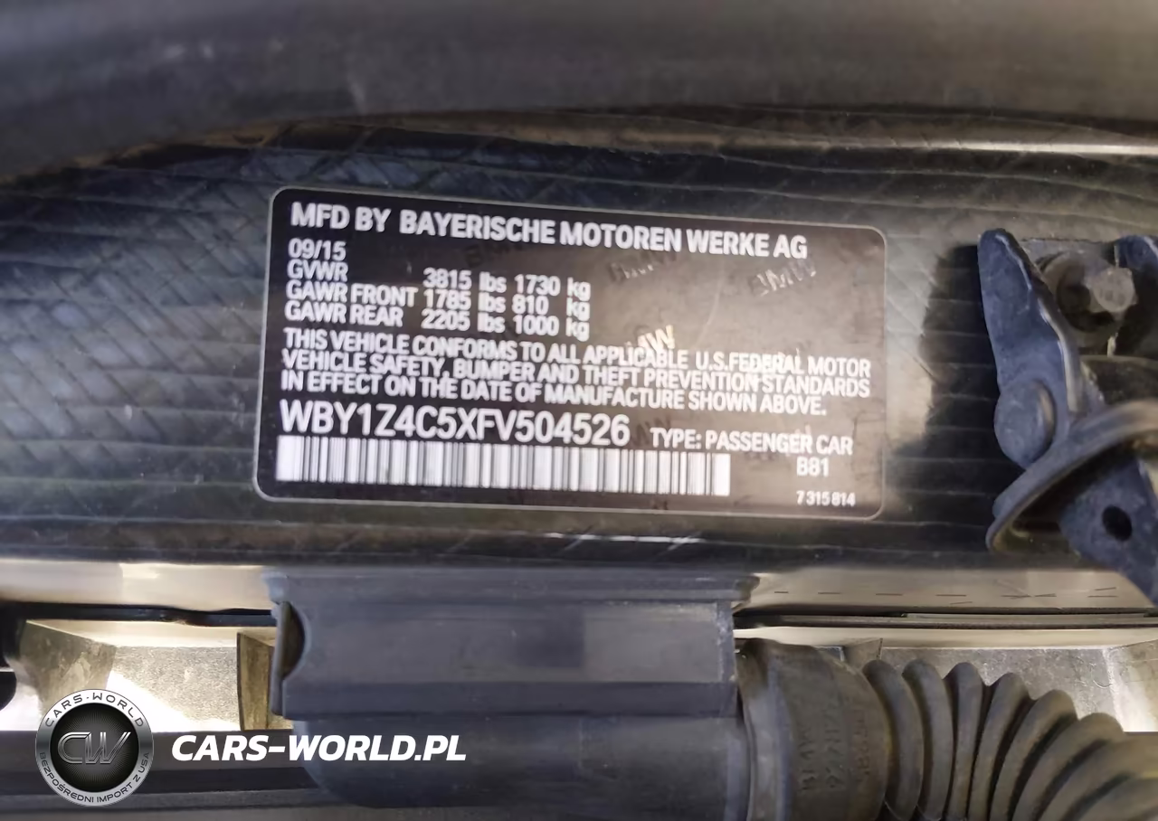 2015 BMW I3 Base W-Range Extender VIN:WBY1Z4C5XFV504526 - 9