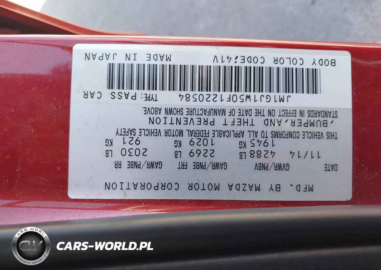 2015 Mazda 6 Grand Touring VIN:JM1GJ1W50F1220584 - 9