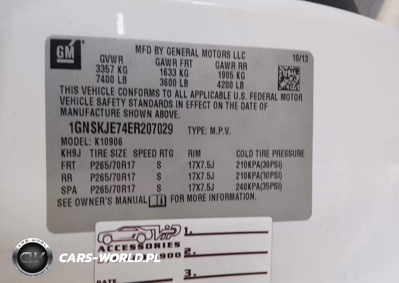 2014 Chevrolet Suburban 1500 Lt VIN:1GNSKJE74ER207029 - 9
