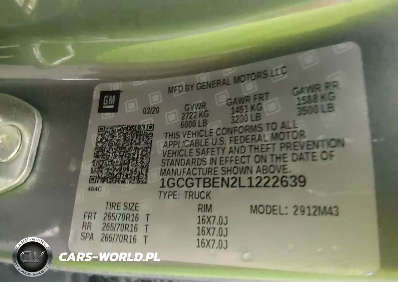 2020 Chevrolet Colorado VIN:1GCGTBEN2L1222639 - 9