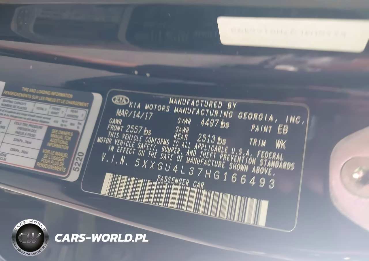 2017 Kia Optima Ex VIN:5XXGU4L37HG166493 - 9