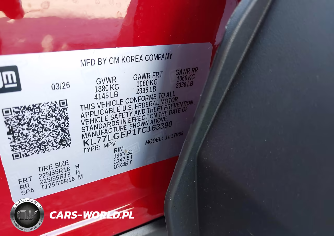 2026 Chevrolet Trax Fwd 1Rs VIN:KL77LGEP1TC163390 - 9