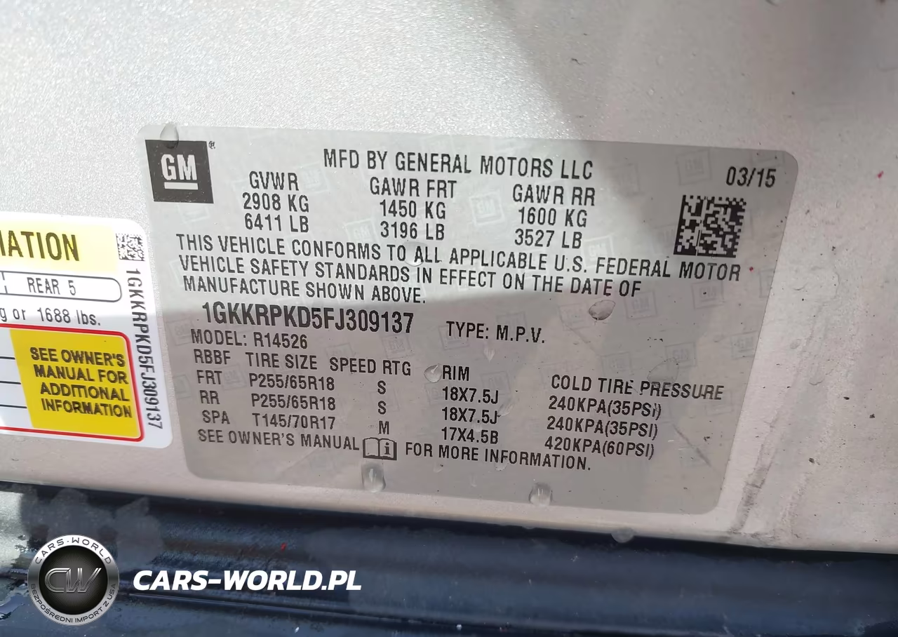 2015 GMC Acadia Sle-2 VIN:1GKKRPKD5FJ309137 - 9