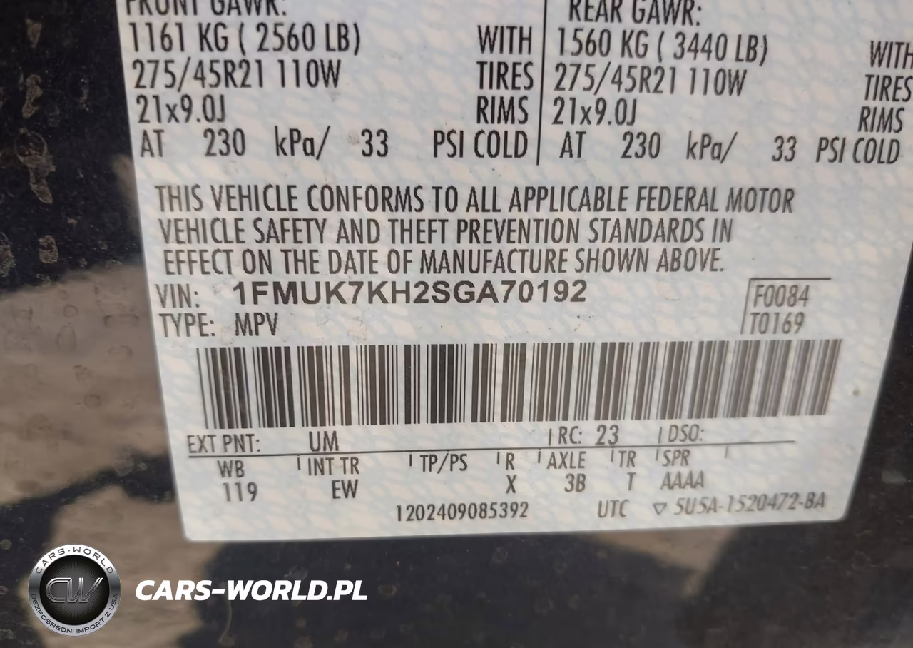 2025 Ford Explorer St-Line VIN:1FMUK7KH2SGA70192 - 9