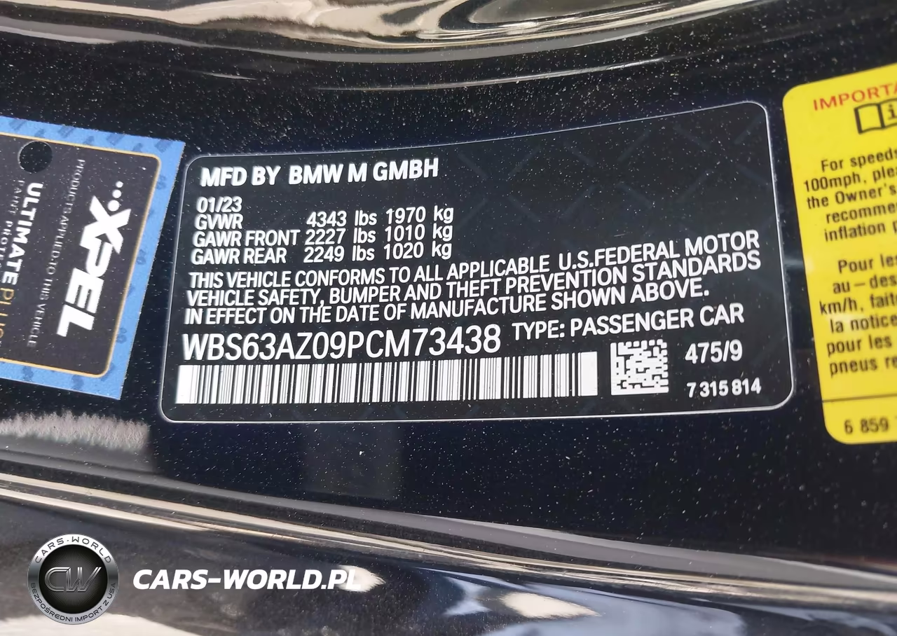 2023 BMW M4 Csl VIN:WBS63AZ09PCM73438 - 9