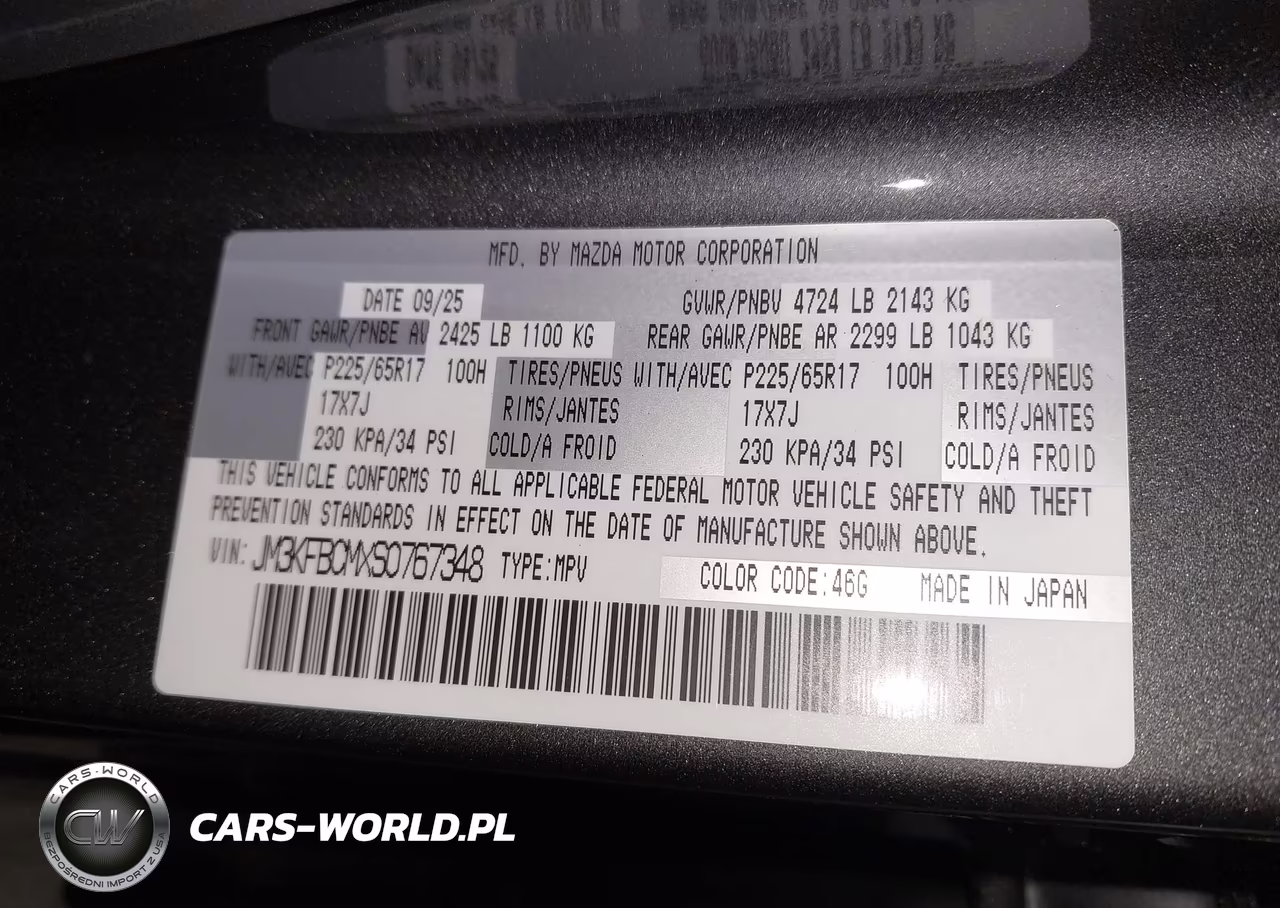 2025 Mazda Cx-5 2.5 S Preferred VIN:JM3KFBCMXS0767348 - 9