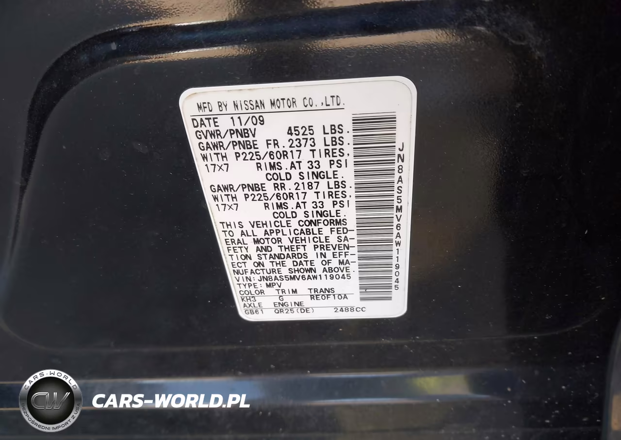2010 Nissan Rogue Sl VIN:JN8AS5MV6AW119045 - 9