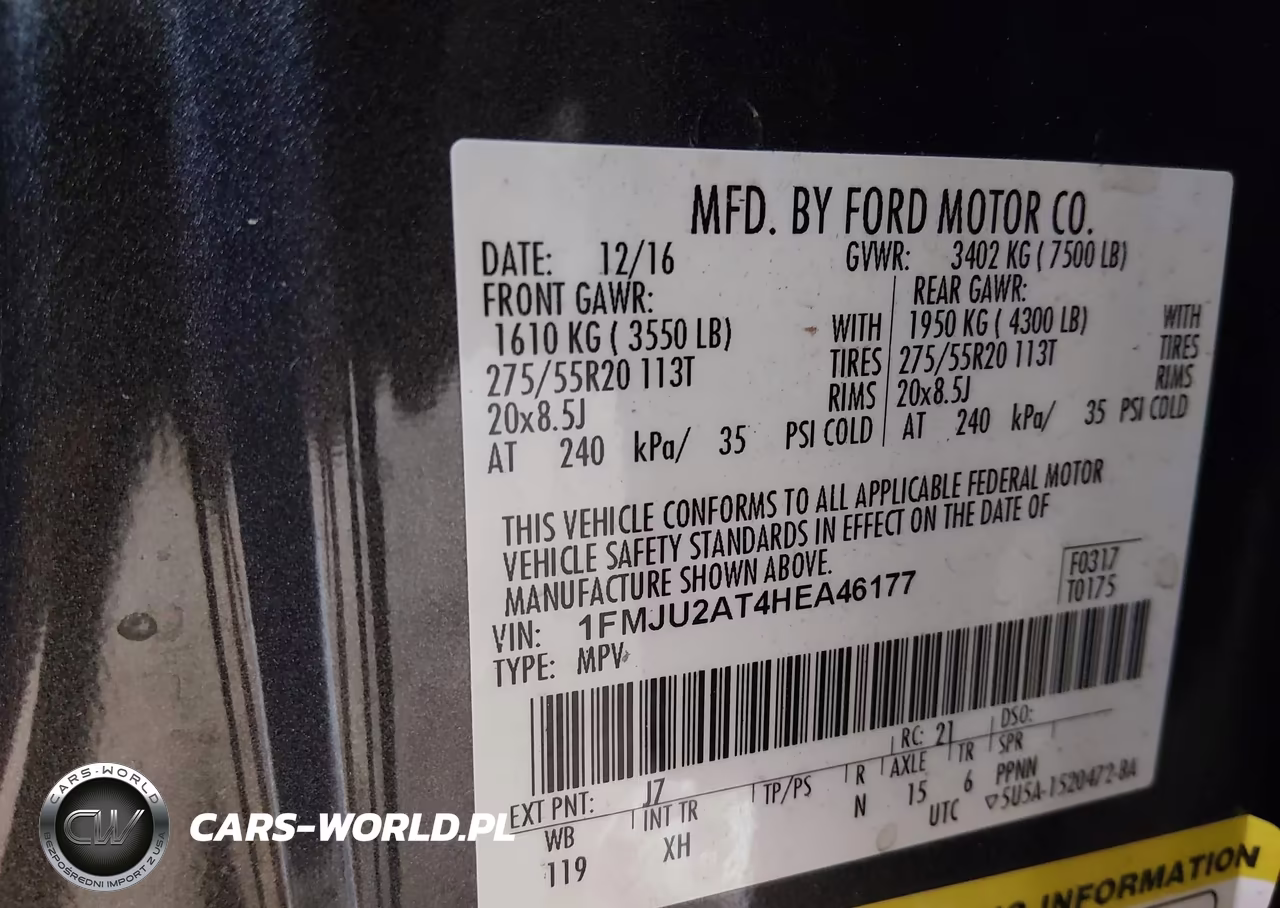 2017 Ford Expedition Limited VIN:1FMJU2AT4HEA46177 - 9