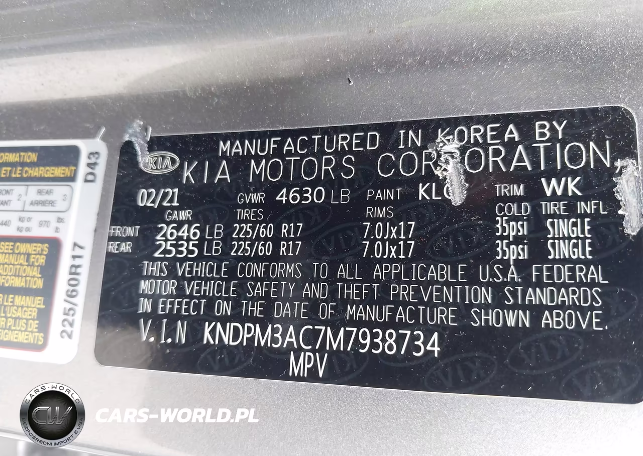 2021 Kia Sportage Lx VIN:KNDPM3AC7M7938734 - 9