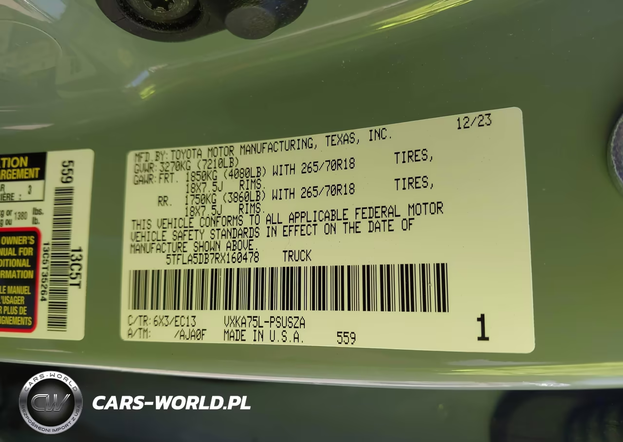 2024 Toyota Tundra Sr5 VIN:5TFLA5DB7RX160478 - 9