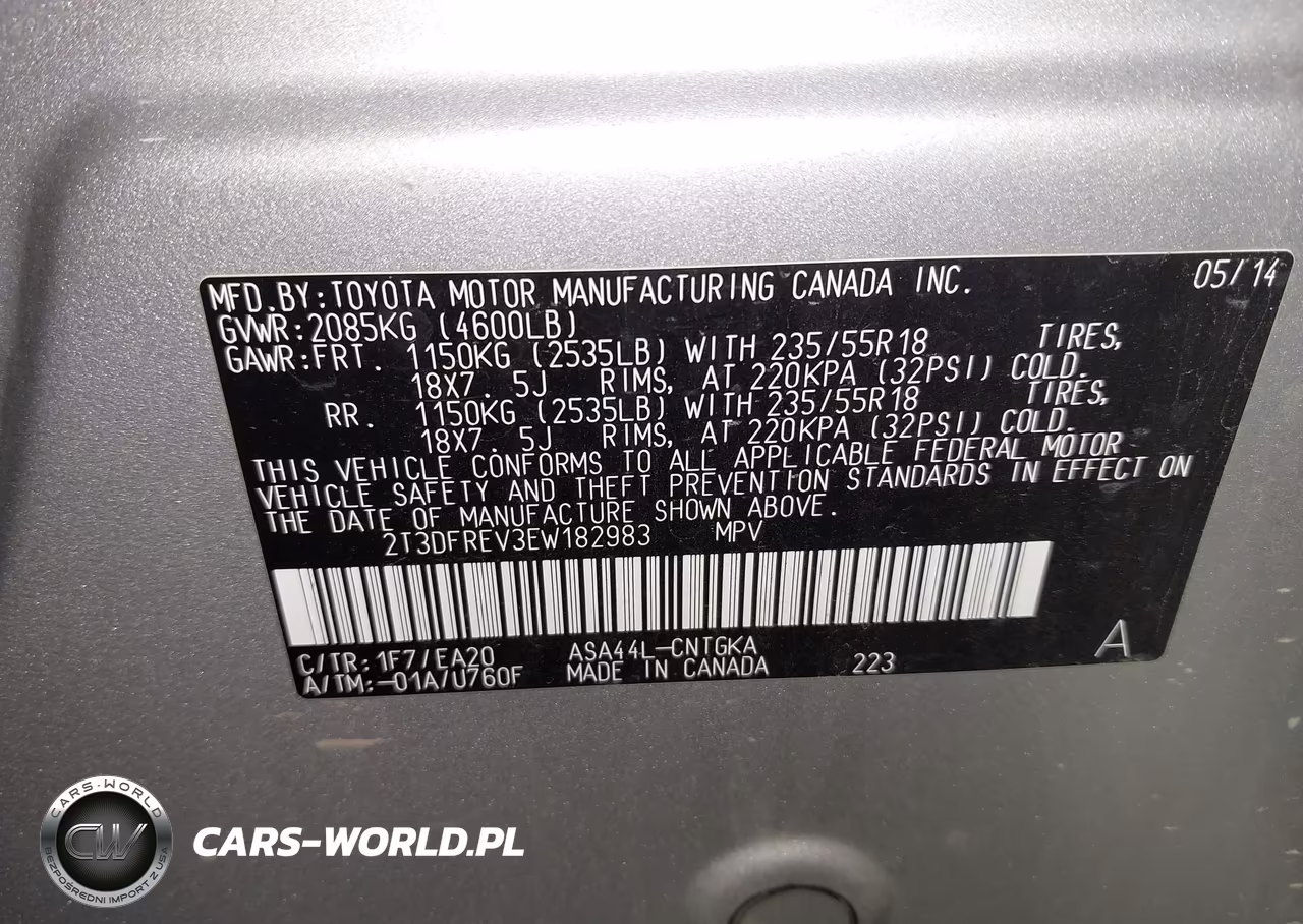 2014 Toyota Rav4 Limited VIN:2T3DFREV3EW182983 - 9