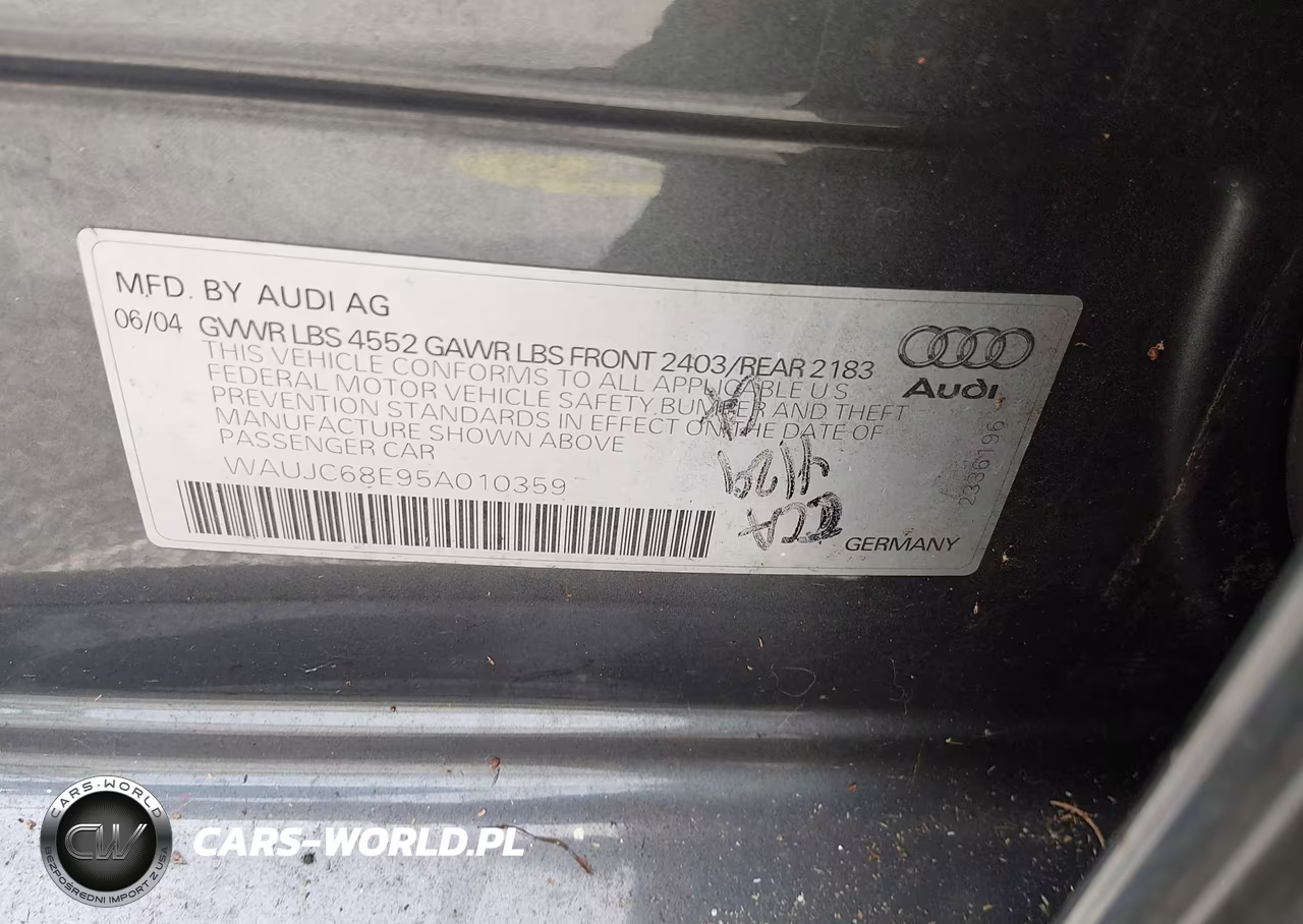 2005 Audi A4 1.8T-1.8T Special Edition VIN:WAUJC68E95A010359 - 9