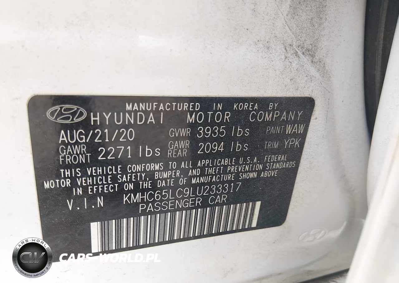 2020 Hyundai Ioniq Hybrid Blue VIN:KMHC65LC9LU233317 - 9