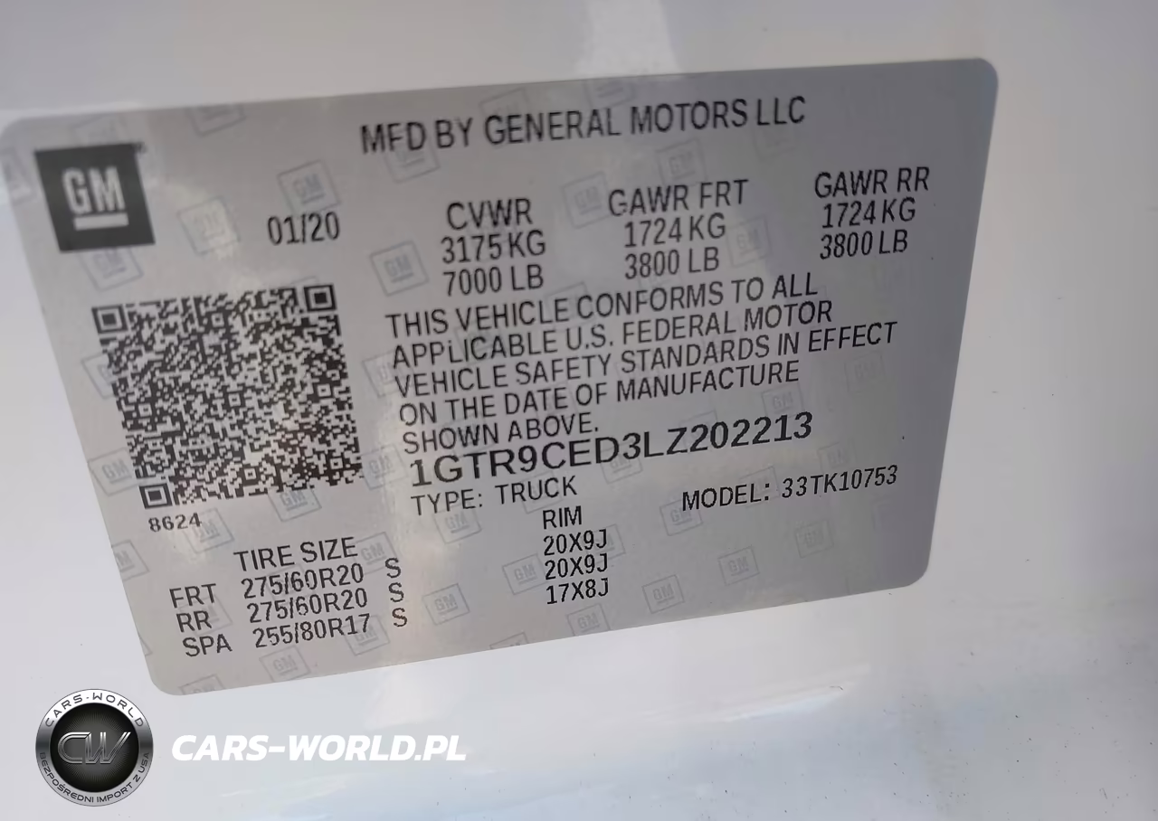 2020 GMC Sierra 1500 4Wd Standard Box Elevation VIN:1GTR9CED3LZ202213 - 9