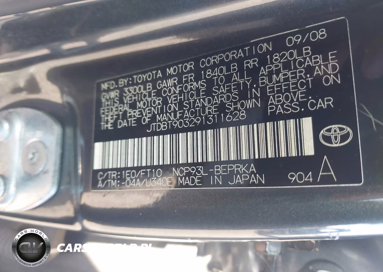 2009 Toyota Yaris S VIN:JTDBT903291311628 - 9