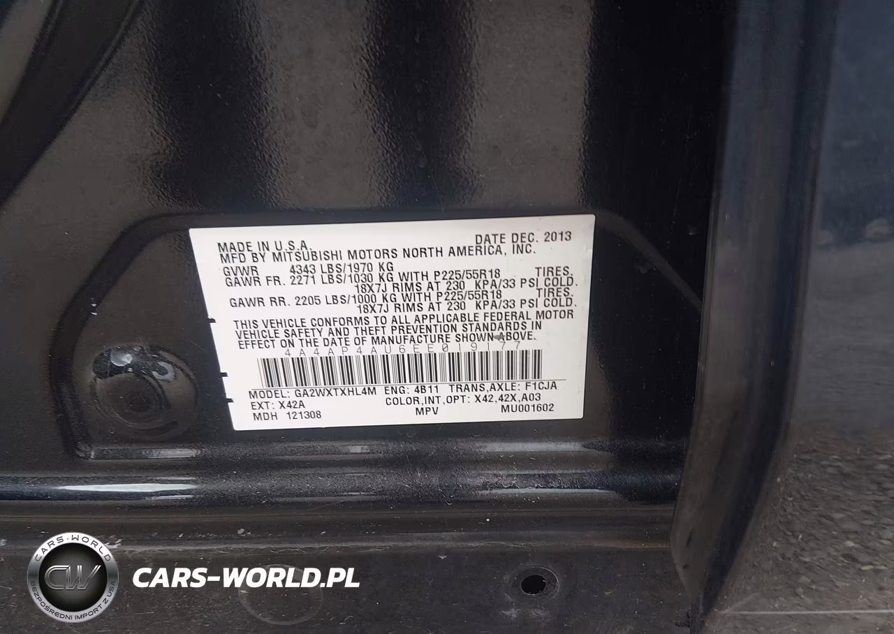 2014 Mitsubishi Outlander Sport Se VIN:4A4AP4AU6EE019177 - 9