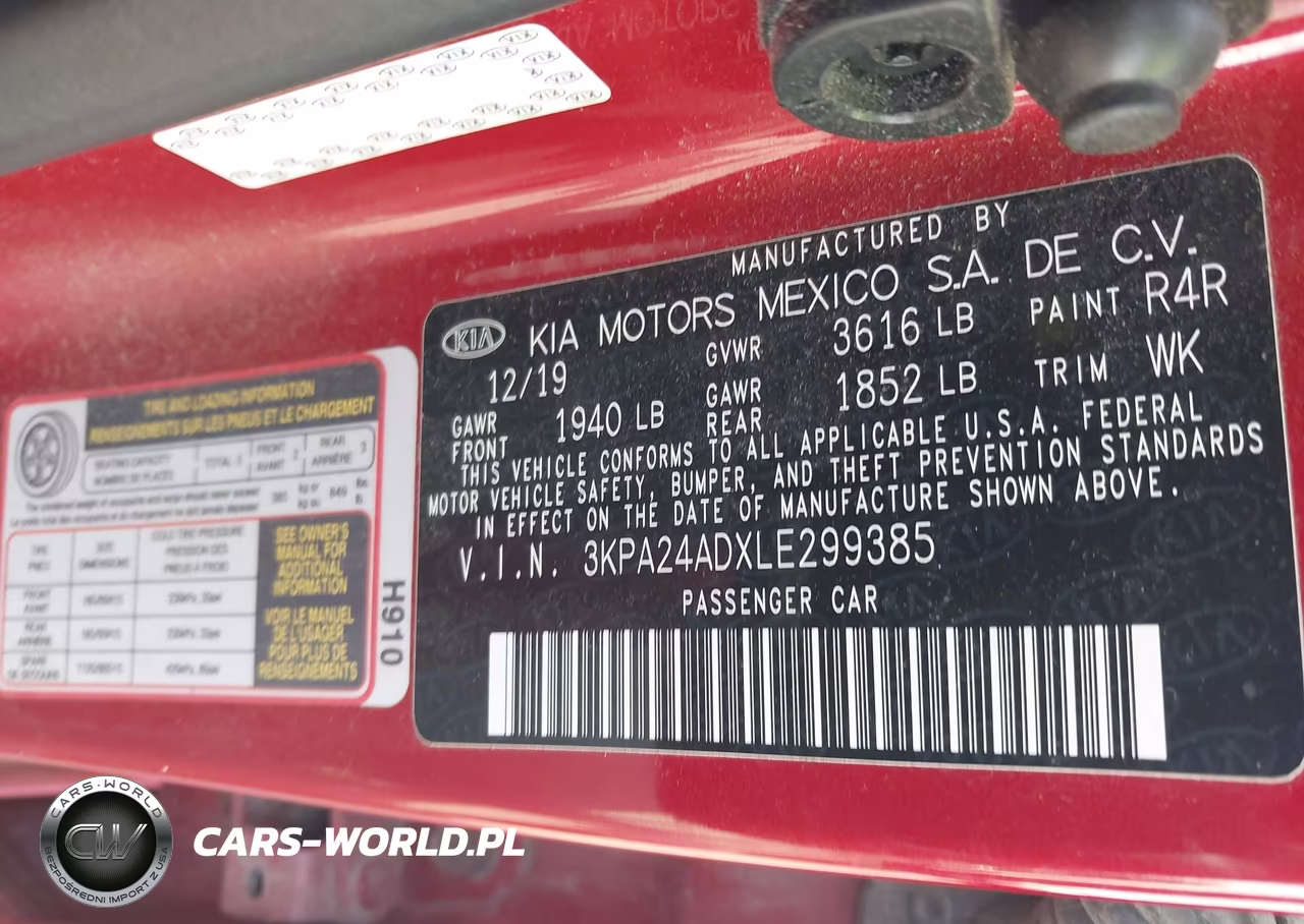 2020 Kia Rio S VIN:3KPA24ADXLE299385 - 9